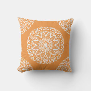 Coussin Beau orange et blanc