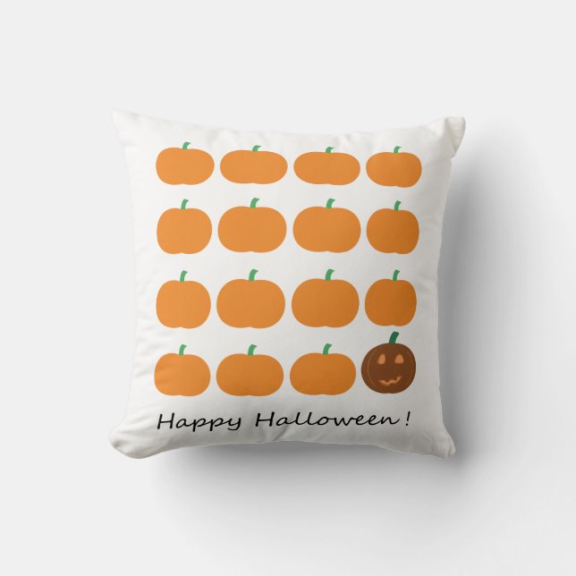 Coussin Beau Patch Citrouille Halloween (Recto)