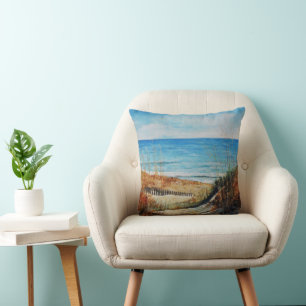 Coussin Beau paysage de plage de Shore Art