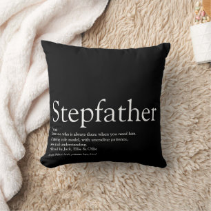 Coussin Beau-père, Définition de beau-père noir et blanc