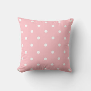 Coussin Beau Pois Modish rose blanc Modèle
