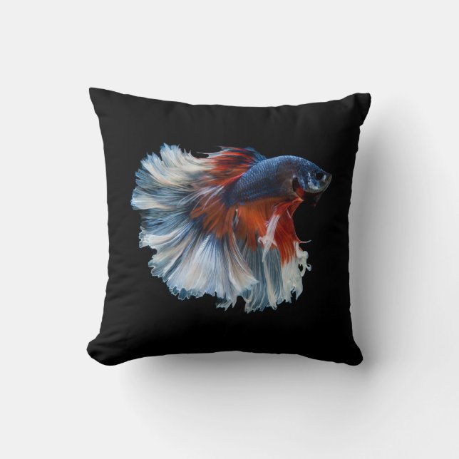 Coussin Beau poisson Betta Siamese (Recto)