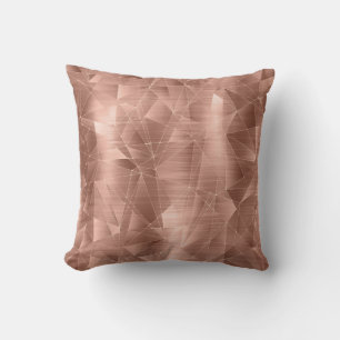 Coussin Beau Rose Gold Motif géométrique