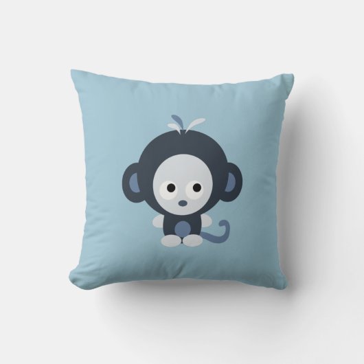 Coussin Beau singe bleu (Recto)