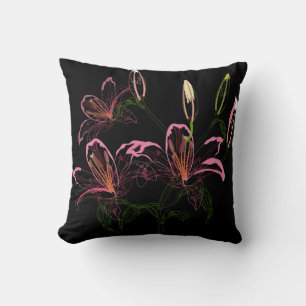 Coussin Beau Sketch Floral Jeu d'oreiller