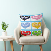 Coussin BEAUCOUP AIMÉ- Coeurs d'amour multicolores- garçon (Chaise)