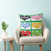 Coussin BEAUCOUP AIMÉ- Coeurs d'amour multicolores- garçon (Chaise)