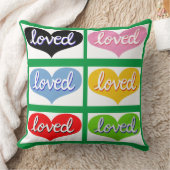 Coussin BEAUCOUP AIMÉ- Coeurs d'amour multicolores- garçon (Couverture)