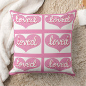 Coussin BEAUCOUP AIMÉ - Coeurs d'amour rose - fille (Couverture)