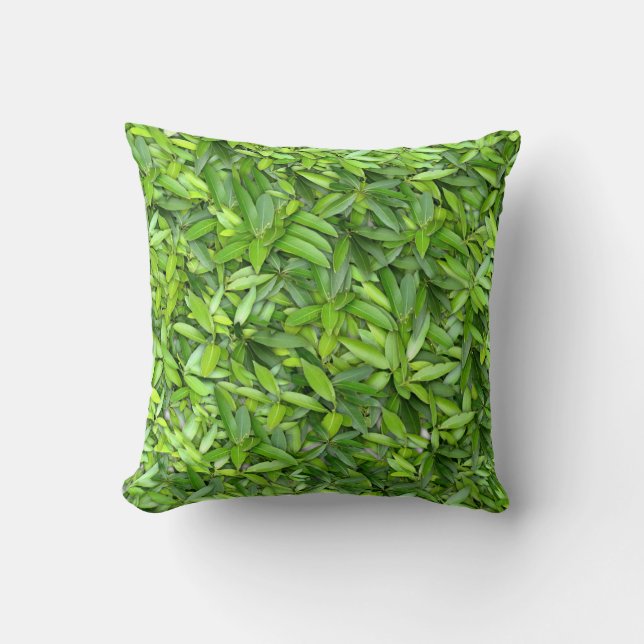 Coussin Beaucoup de belles feuilles vertes (Recto)