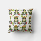 Coussin Beaucoup de Frog Prince, Embrasse-moi Imprimer (Verso)