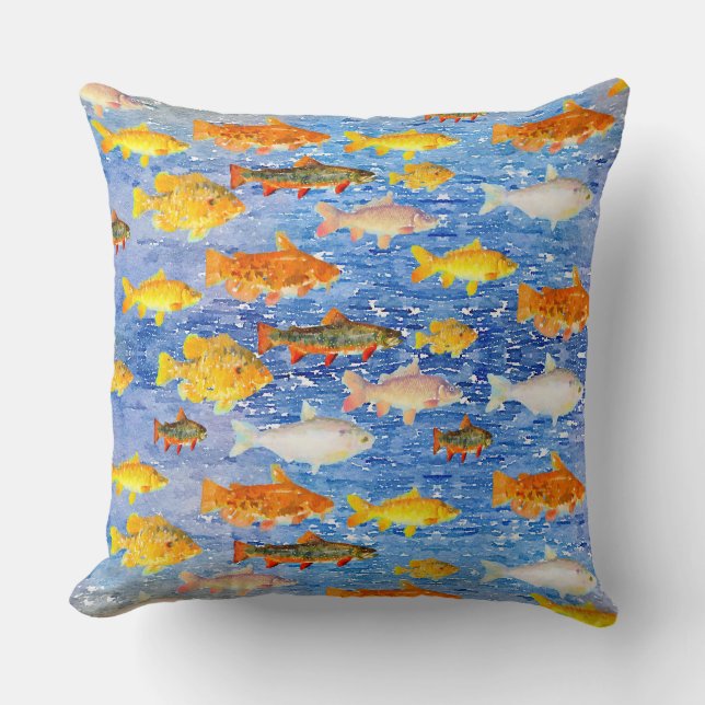 Coussin Beaucoup de poissons dans la mer (Recto)