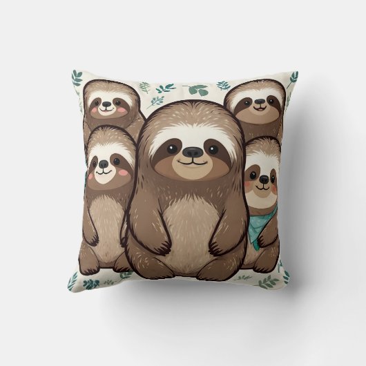 Coussin Beaucoup de Sloth Army (Verso)