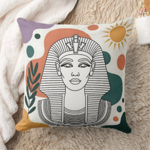 Coussin Beauté abstraite de pharaon égyptien