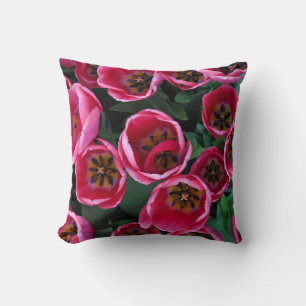 Coussin Beauté des tulipes roses