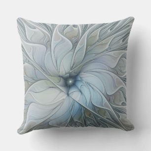 Coussin Beauté Élégante Art Abstrait Moderne Fleur Fractal