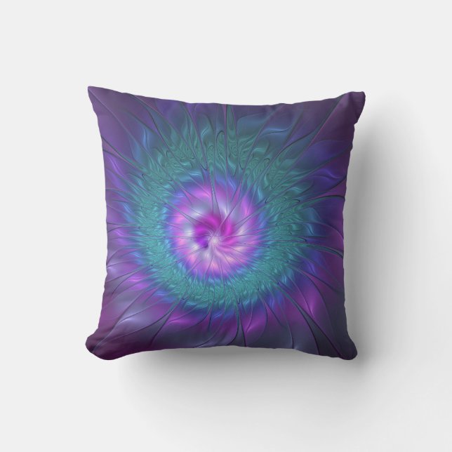 Coussin Beauté florale Abstraite Fleur d'art fractionnée c (Recto)