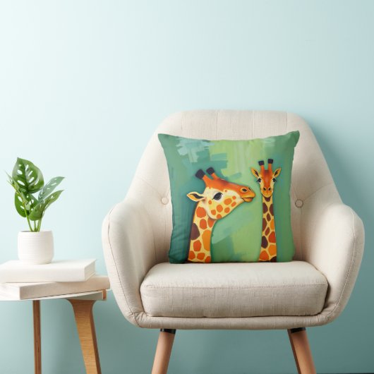 Coussin Beautiful Giraffe Throw Pillow (Chaise)