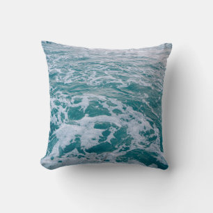 Coussin Beautiful sea marble waves texturehipster,backgrou