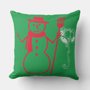 Coussin Beautiful Tout le chemin bonhomme de neige pour l'