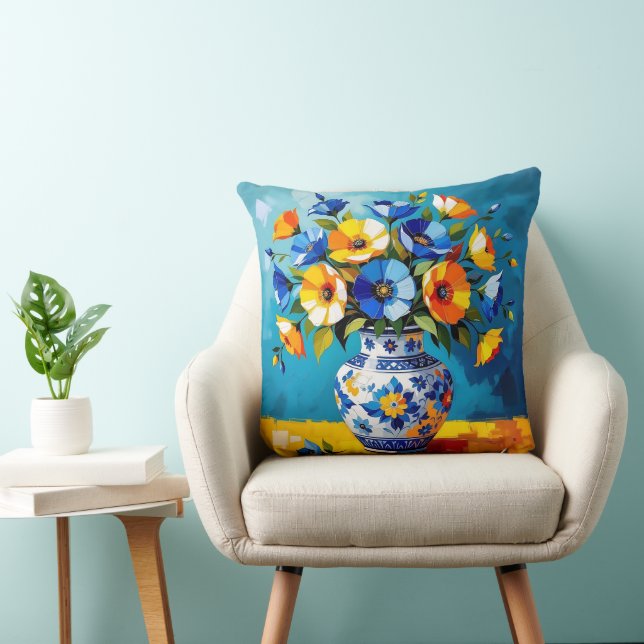 Coussin Beautiful Vase of Flowers  (Chaise)