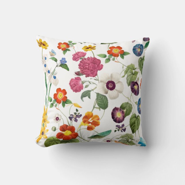 Coussin Beautiful Watercolor Botanical (Recto)