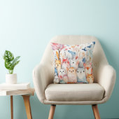 Coussin Beaux animaux floraux design mignon (Chaise)