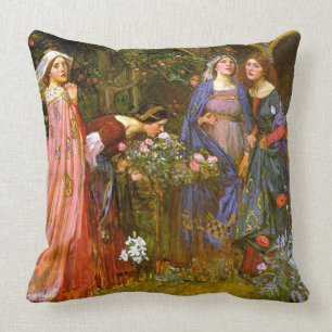 Coussin Beaux-arts enchantés de château d'eau de jardin