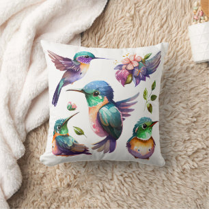 Coussin Beaux et mignons colibris pour les amateurs d'oise