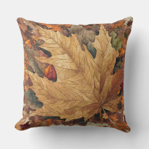 Coussin Beaux motifs de feuilles d'automne