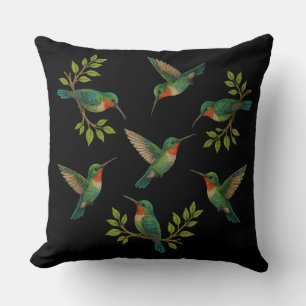 Coussin Beaux oiseaux colibris