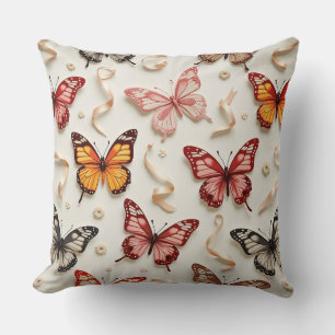 Coussin Beaux papillons et rubans