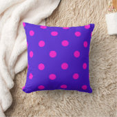 Coussin Beaux pois roses et violets (Couverture)