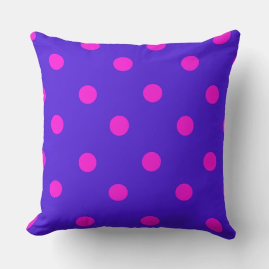 Coussin Beaux pois roses et violets (Recto)