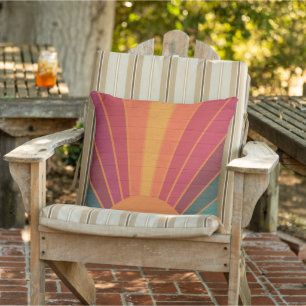 Coussin Beaux Rayons de Soleil Ensoleillés Art Populaire S