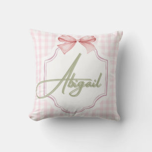 Coussin Bébé Abigail Personnalisé Fille Nursery Bow&En vic