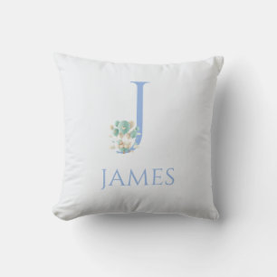 Coussin Bébé au nom personnalisé flottant avec des ballons