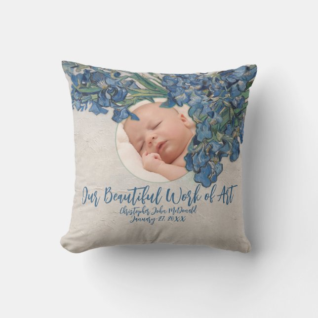 Coussin Bébé avec Van Gogh Roses Jeter l'oreiller (Recto)