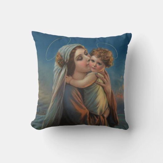 Coussin Bébé béni Jésus de Mary de mère de Vierge (Recto)