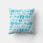 Coussin Bébé bleu Baby shower nouveau cadeau bébé (Verso)