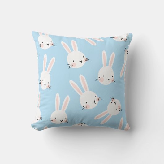 Coussin Bébé Bleu Bleu lapin Décoratif (Recto)
