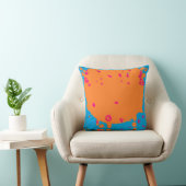 Coussin Bébé bleu pâle orange touche de design rose (Chaise)