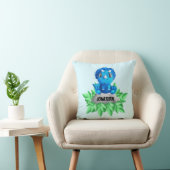 Coussin Bébé Bleu Tricératops Dinosaur (Chaise)