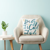 Coussin Bébé c'est manuscrit bleu chic d'aquarelle (Chaise)