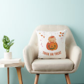 Coussin Bébé Citrouille Mignon Tour ou Prends Halloween (Chaise)