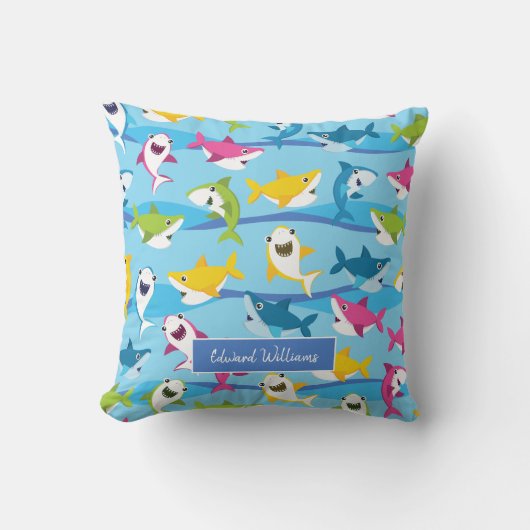 Coussin Bébé coloré mignon Motif requin pour petits enfant (Recto)