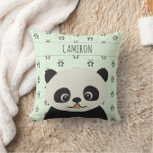 Coussin Bébé Cute Panda ours vert personnalisé (Couverture)