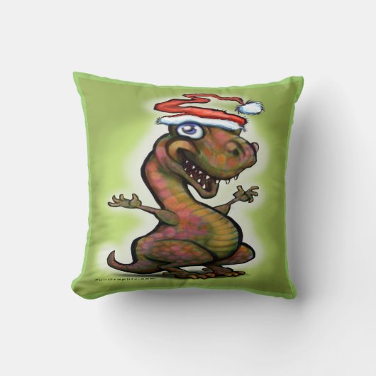 Coussin Bébé de Noël T-Rex Dinosaur (Recto)