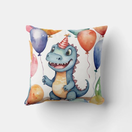 Coussin Bébé Dinosaur Anniversaire (Verso)