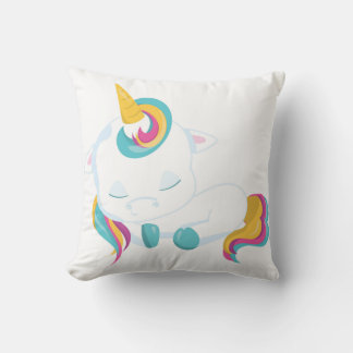 Coussin Bébé dormant de couleur claire Unicorn